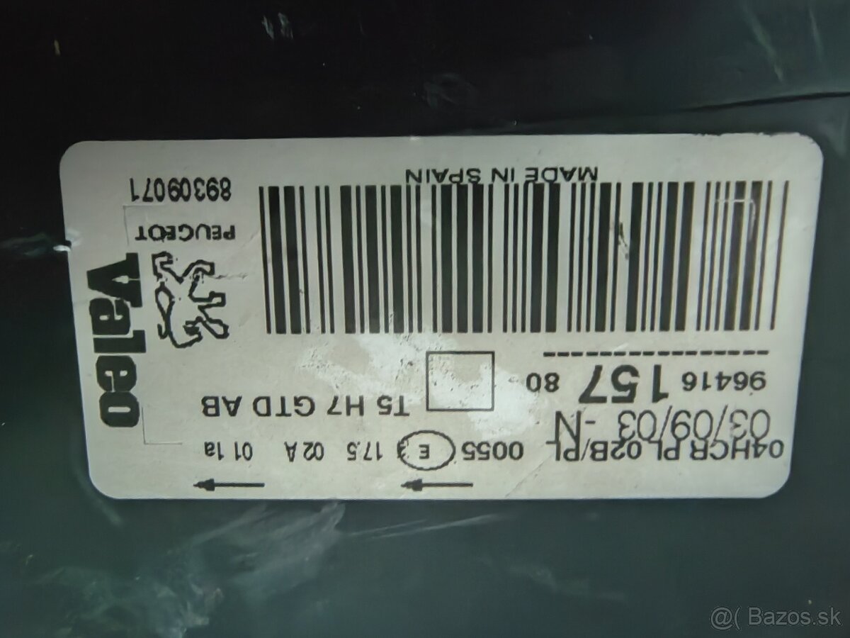 Peugeot 307 predné svetlo - 2