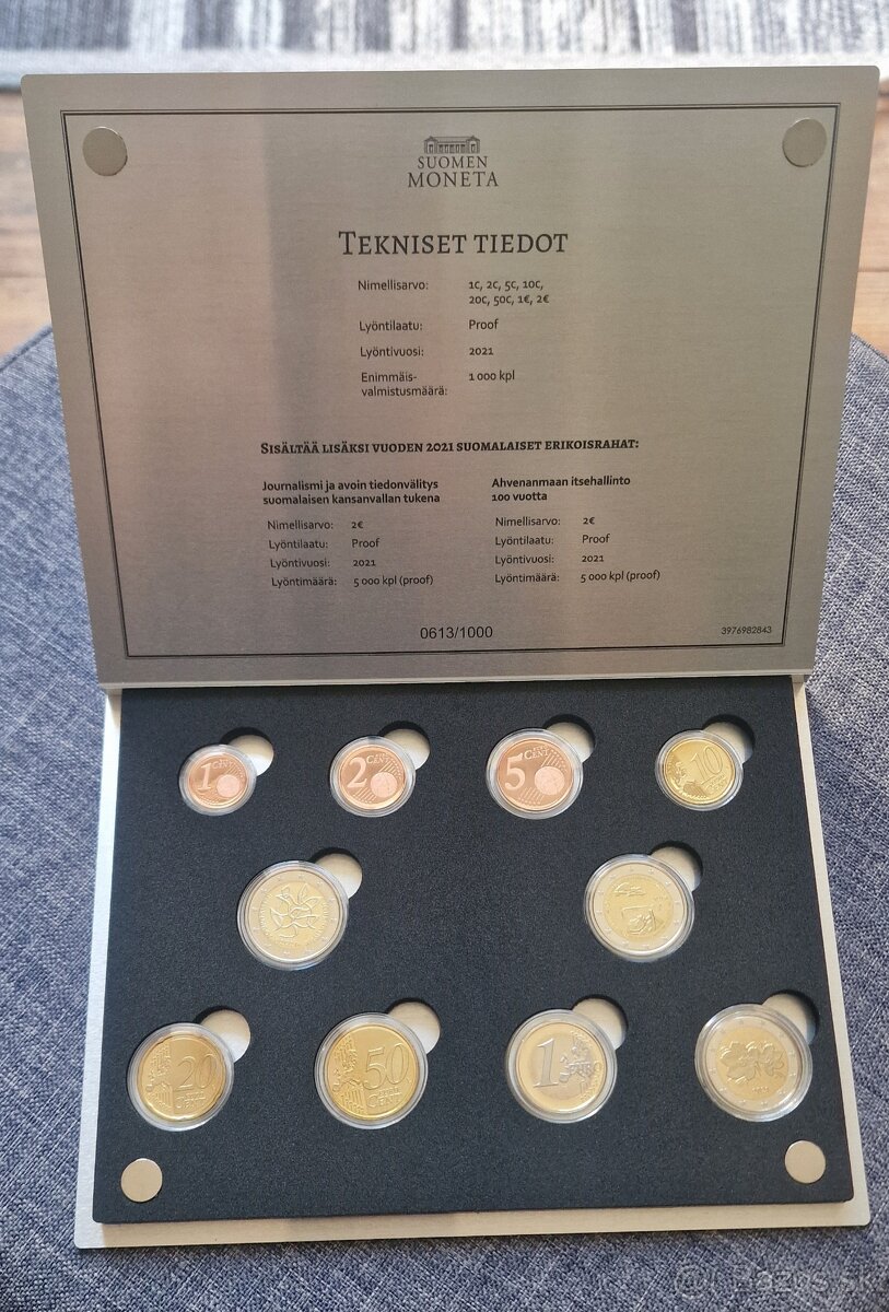 FÍNSKO - PROOF sada z roku 2021 - 2