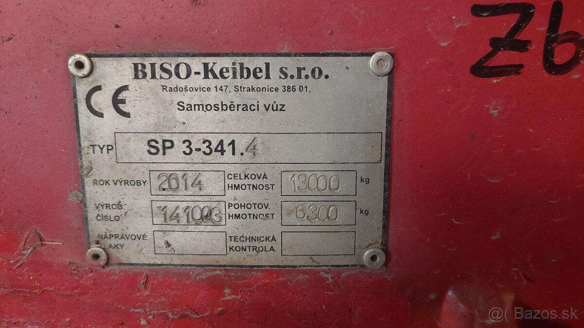 Samozberací voz BISO - 2