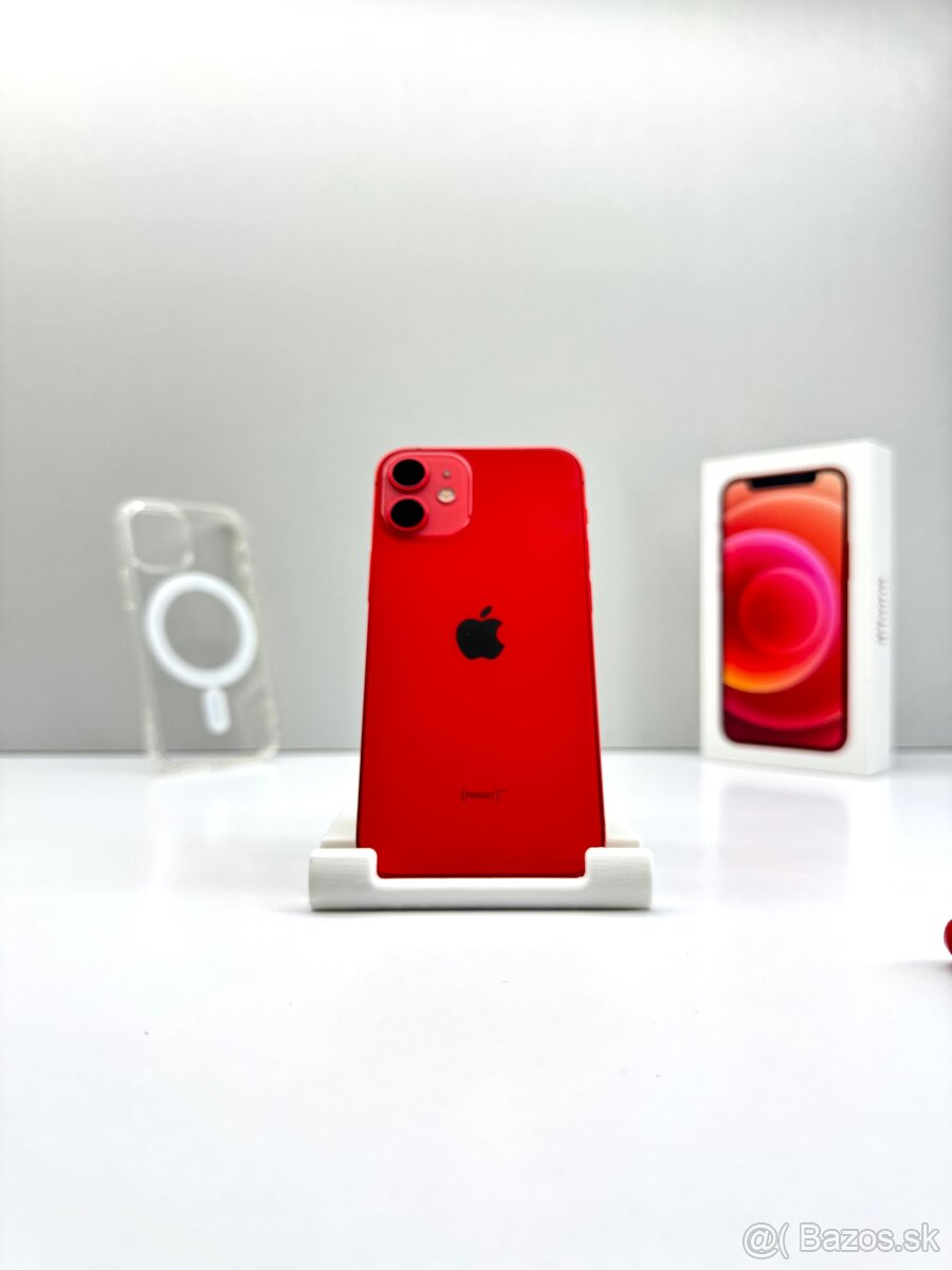 iPhone 12 MINI RED TOP STAV NOVÁ BATÉRIA 100% - 2
