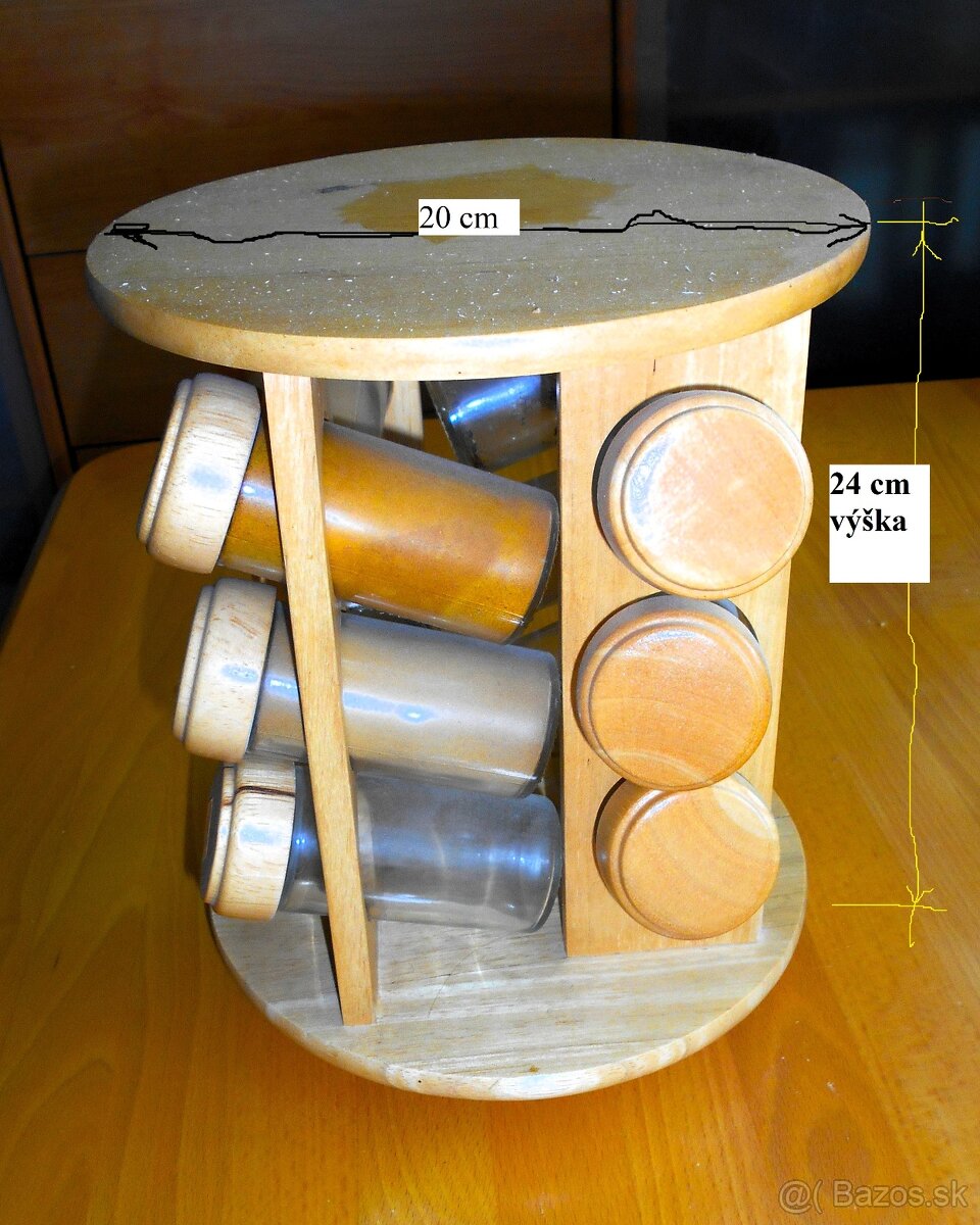 Súprava koreničiek v drevenom stojane - 2