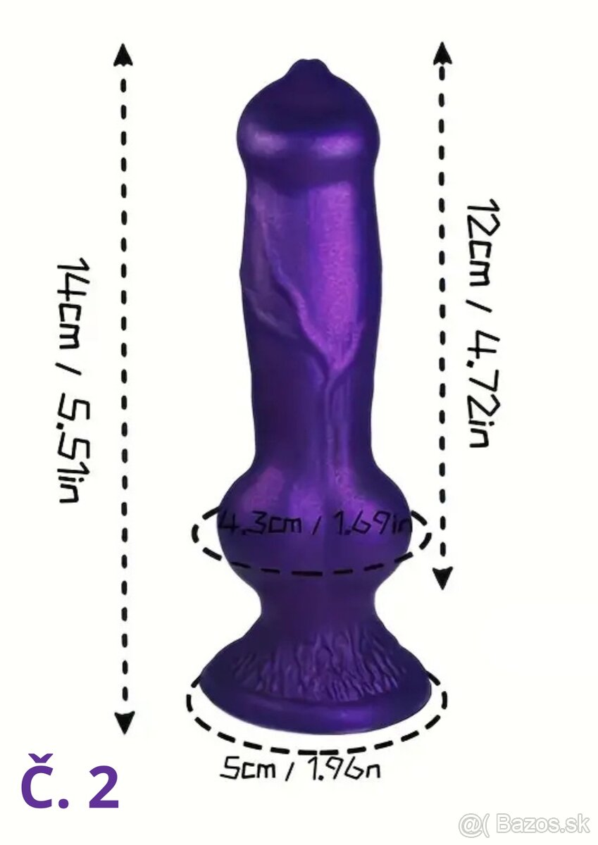 Intímne pomôcky – unikátne - psí dračí - návlek - Vibrator - 2