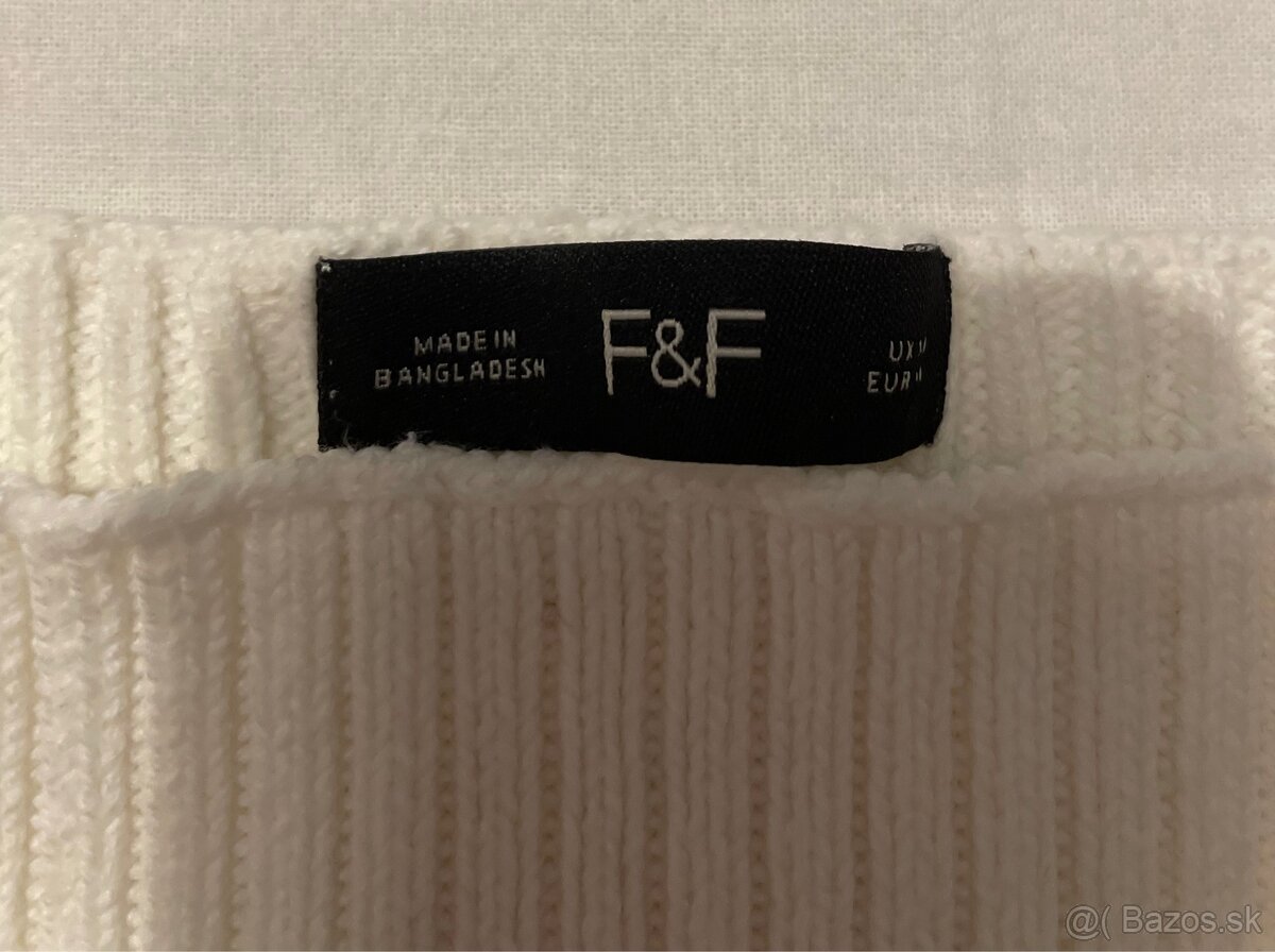 Biely svetrik F@F - 2