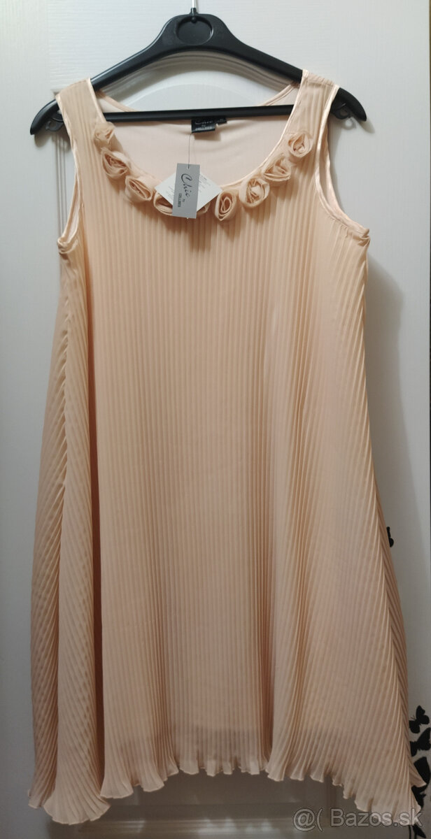 NOVÉ slávnostné plisované letné šaty 38 (osobný odber) - 2