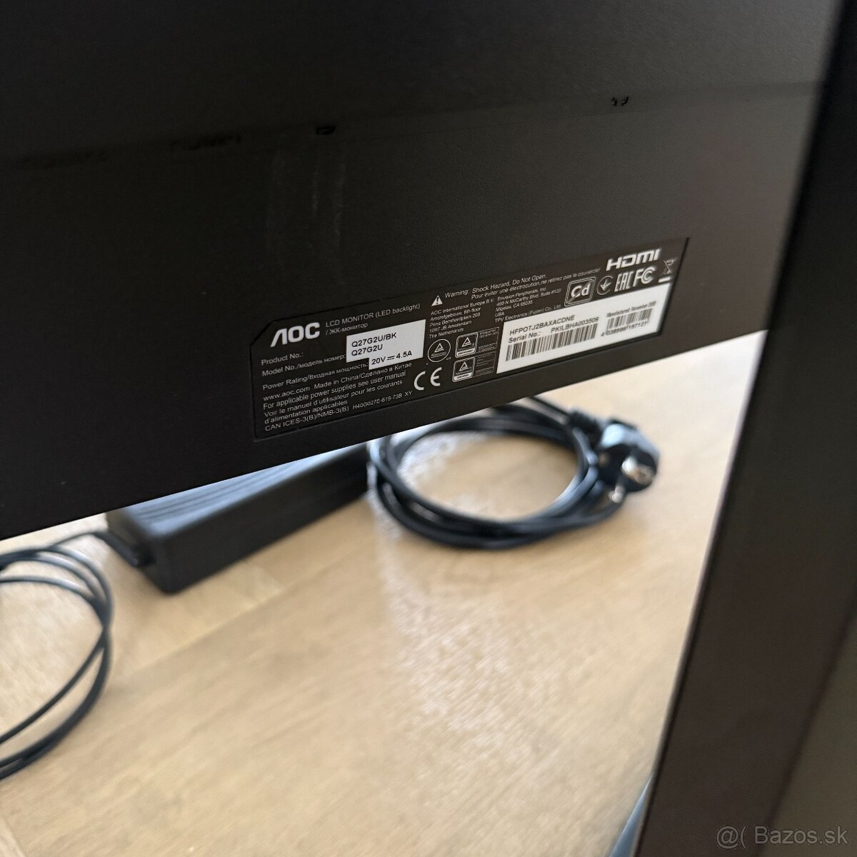 AOC Q27G2U/BK 2560x1440 144 Hz - 2