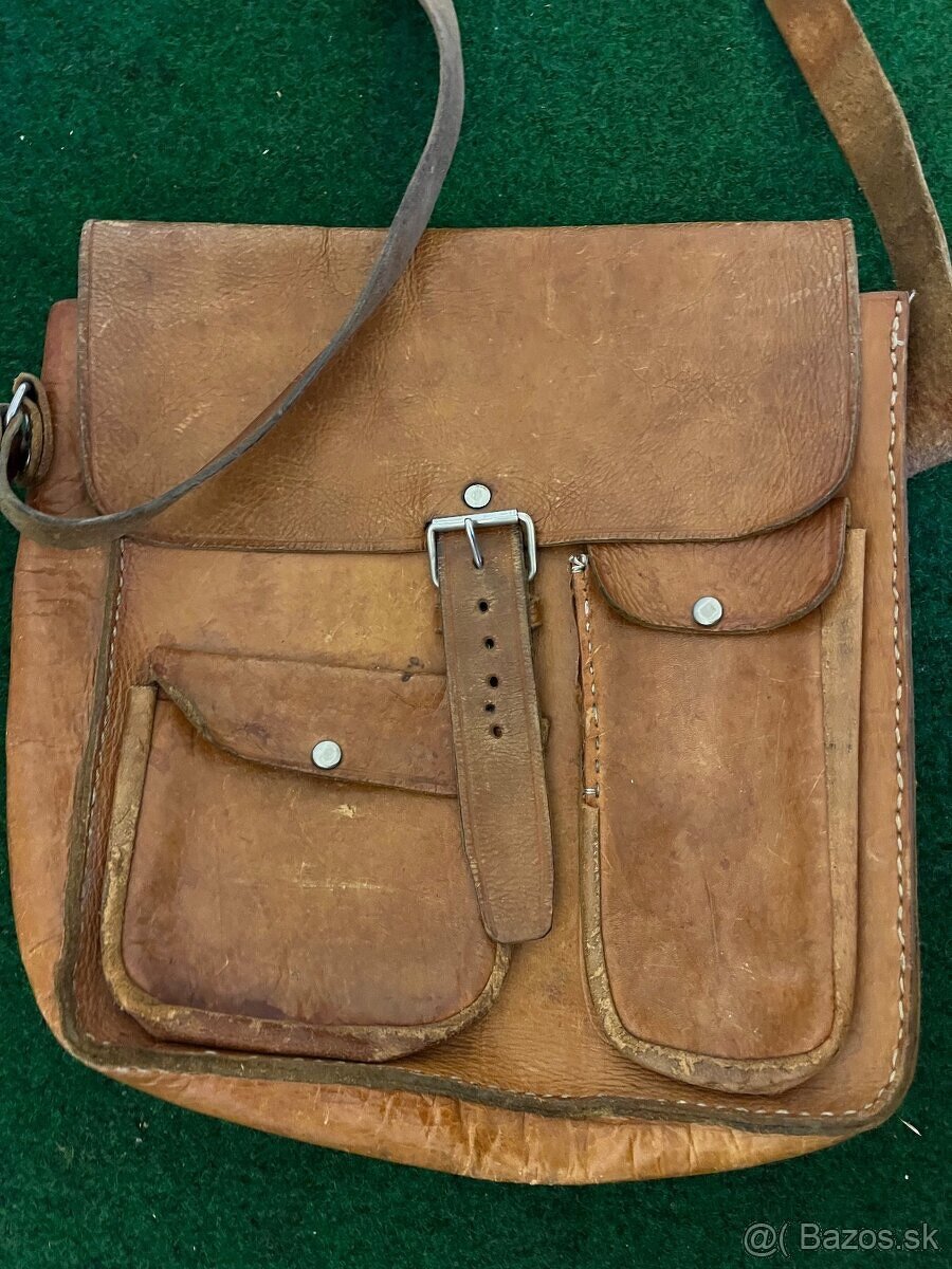 Stará vojenská koženná brašňa - 2