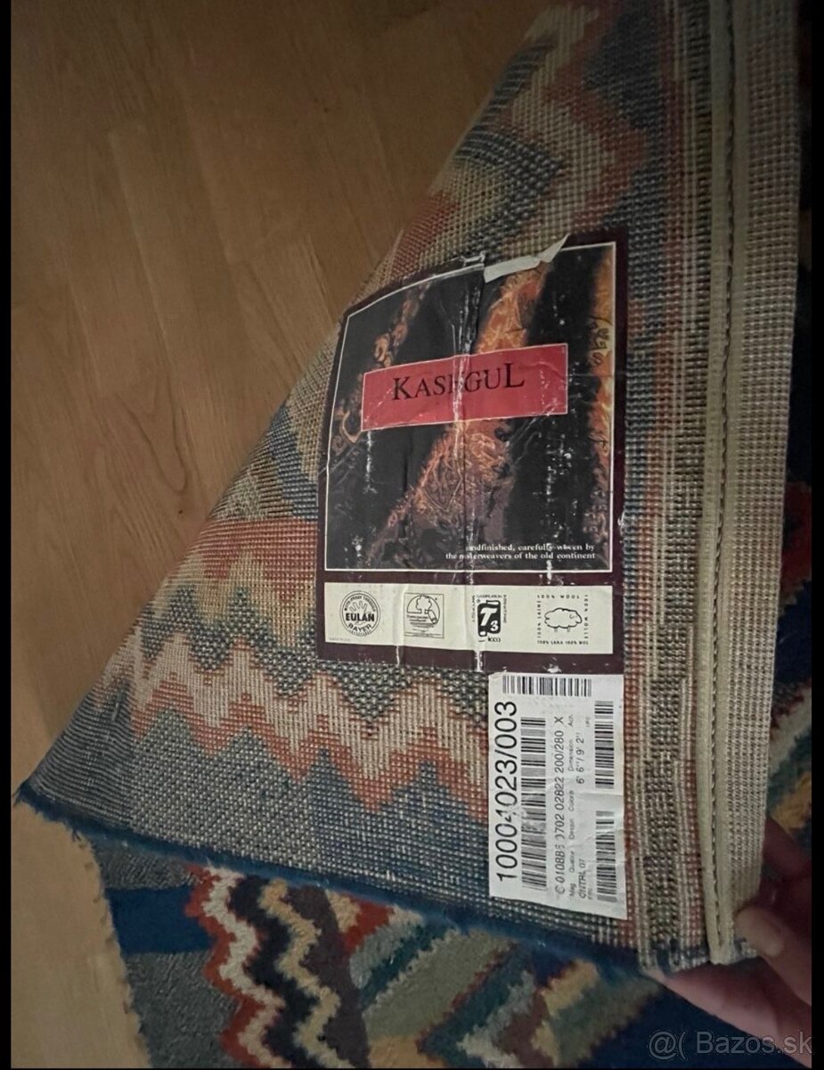 koberec Kashgul 100% vlna, ručne robený 198x279 cm - 2