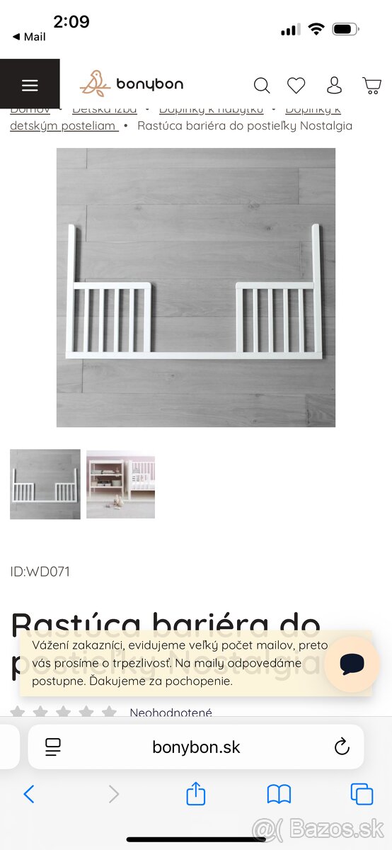 Postieľka pre babatko 120x60 - 2