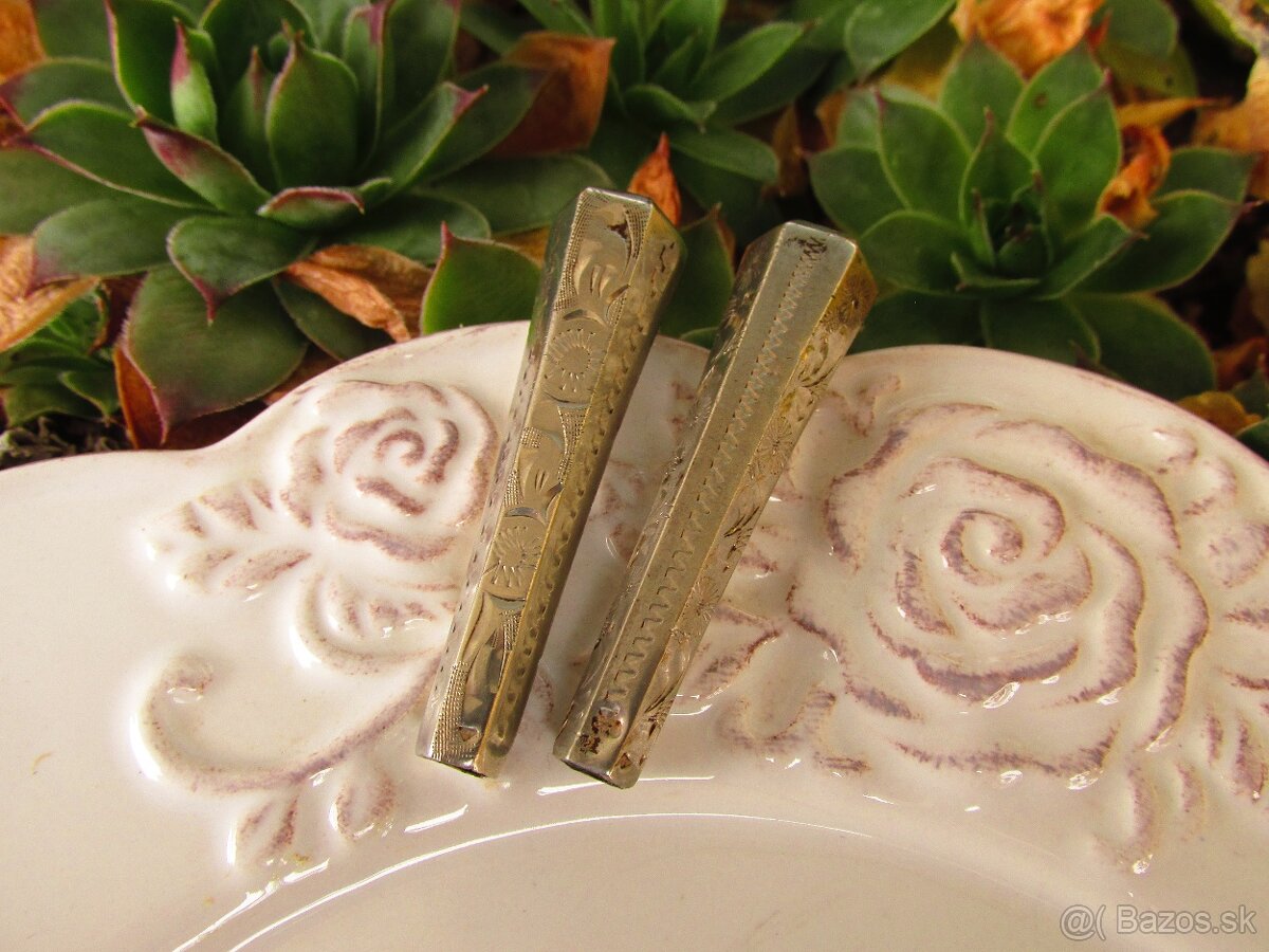 Dve staré strieborné cigaretové špičky, Ag 900 - 2