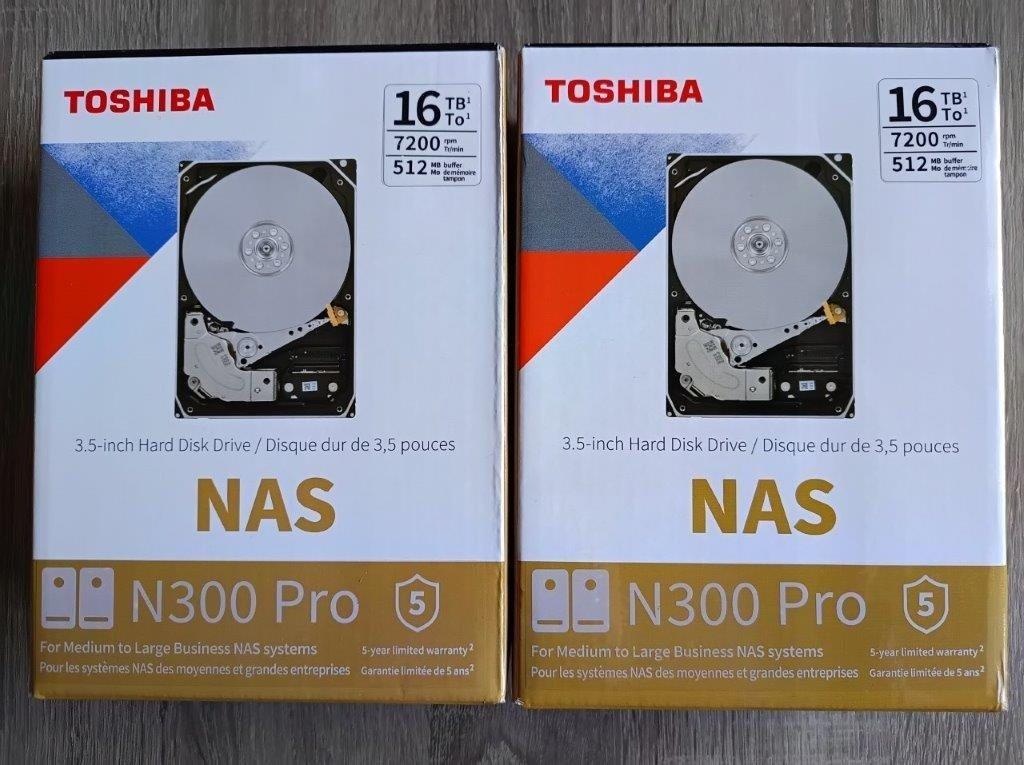 Toshiba N300 Pro a MG06 , MG08 - NAS 8 / 18TB CMR - 2