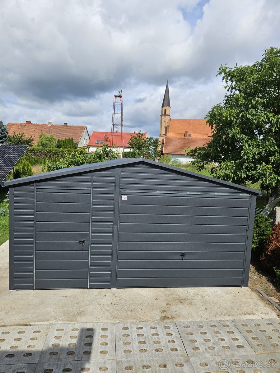 Plechová garáž 5x6m - 2