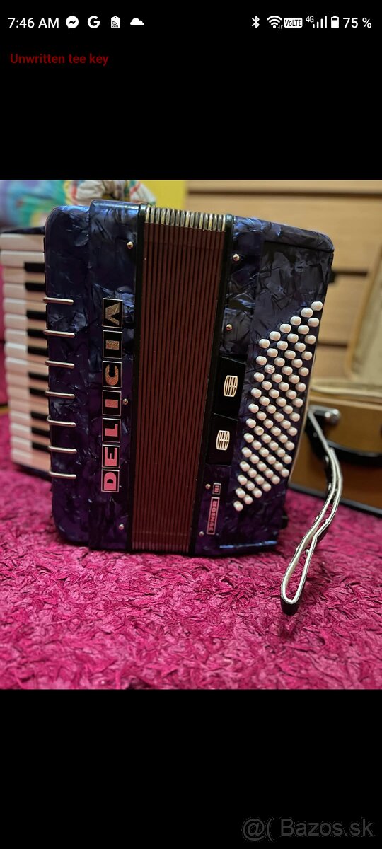Akordeón 72 basový - 2