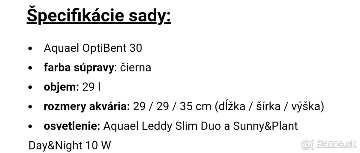 Akvárium Aquael 29l - 2