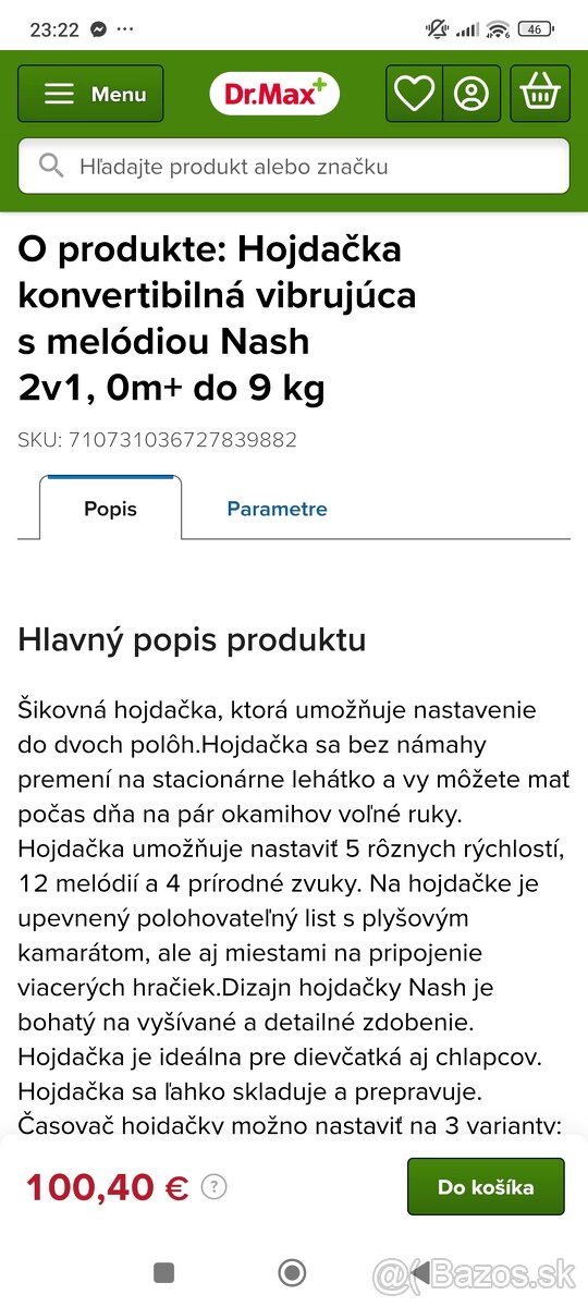 Hojdacie kresielko ingeunity - 2