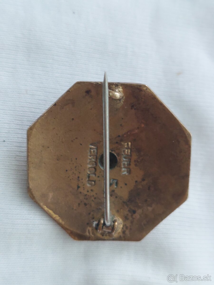 Starozitna pozlatena brosna - 2