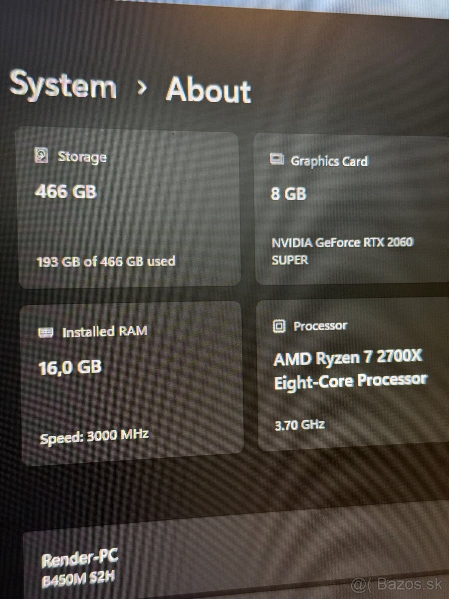 Herný/pracovný PC – RTX 2060, AMD RYZEN 7 2700x - 2
