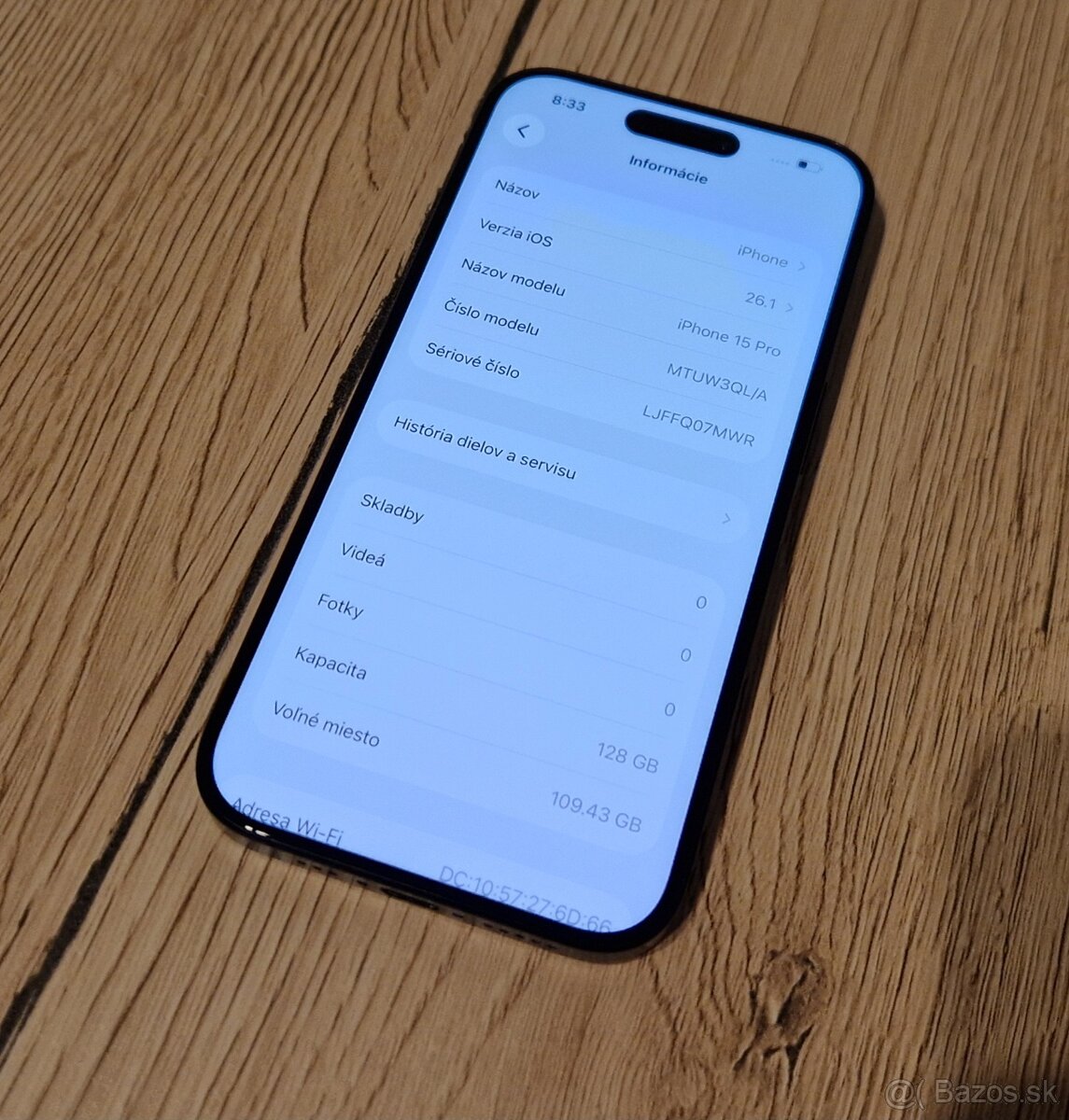 iPhone 15 pro 128GB modrý titan - 2