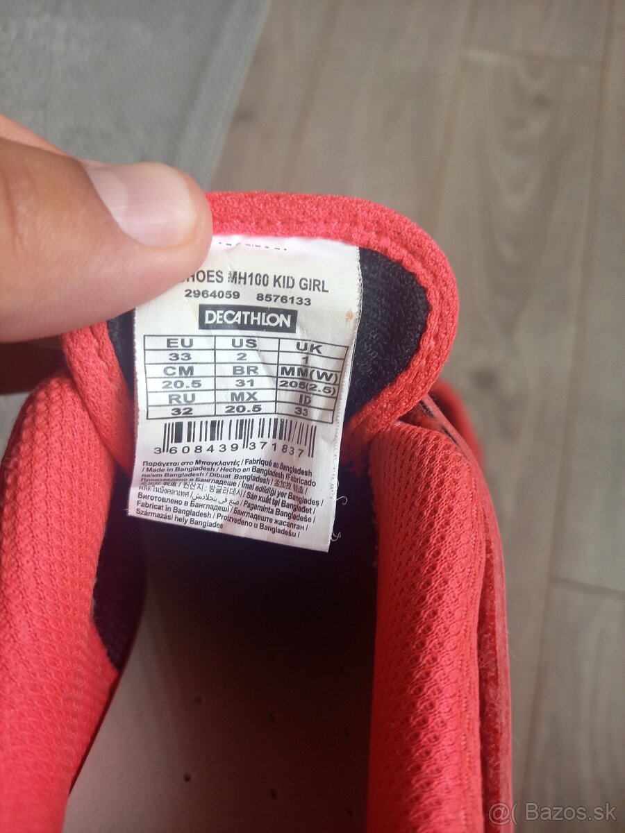 Dievčenské topánky decathlon 33 - 2