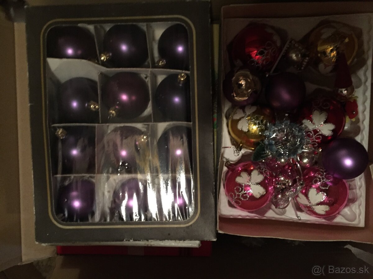 Retro vianočné ozdoby a špic na stromček - 2