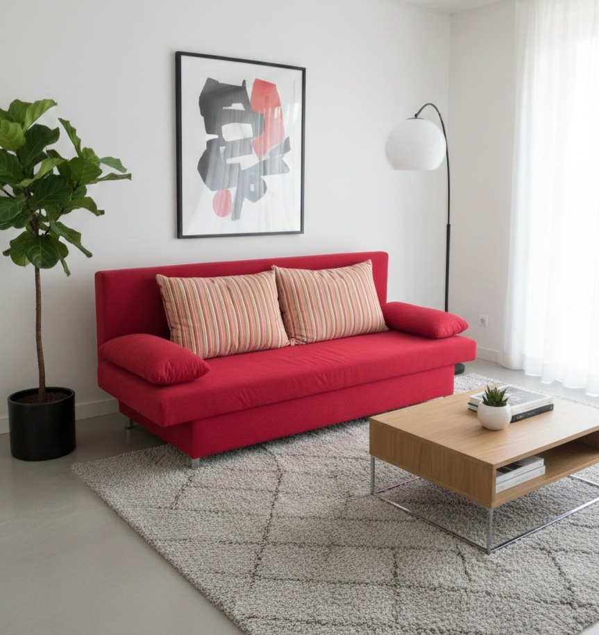 Rozkladacia pohovka, sedačka, gauč s úložným priestorom v st - 2