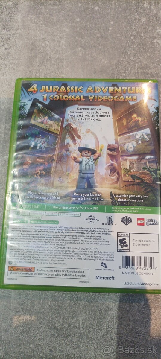 Lego jursky svet xbox360 - 2