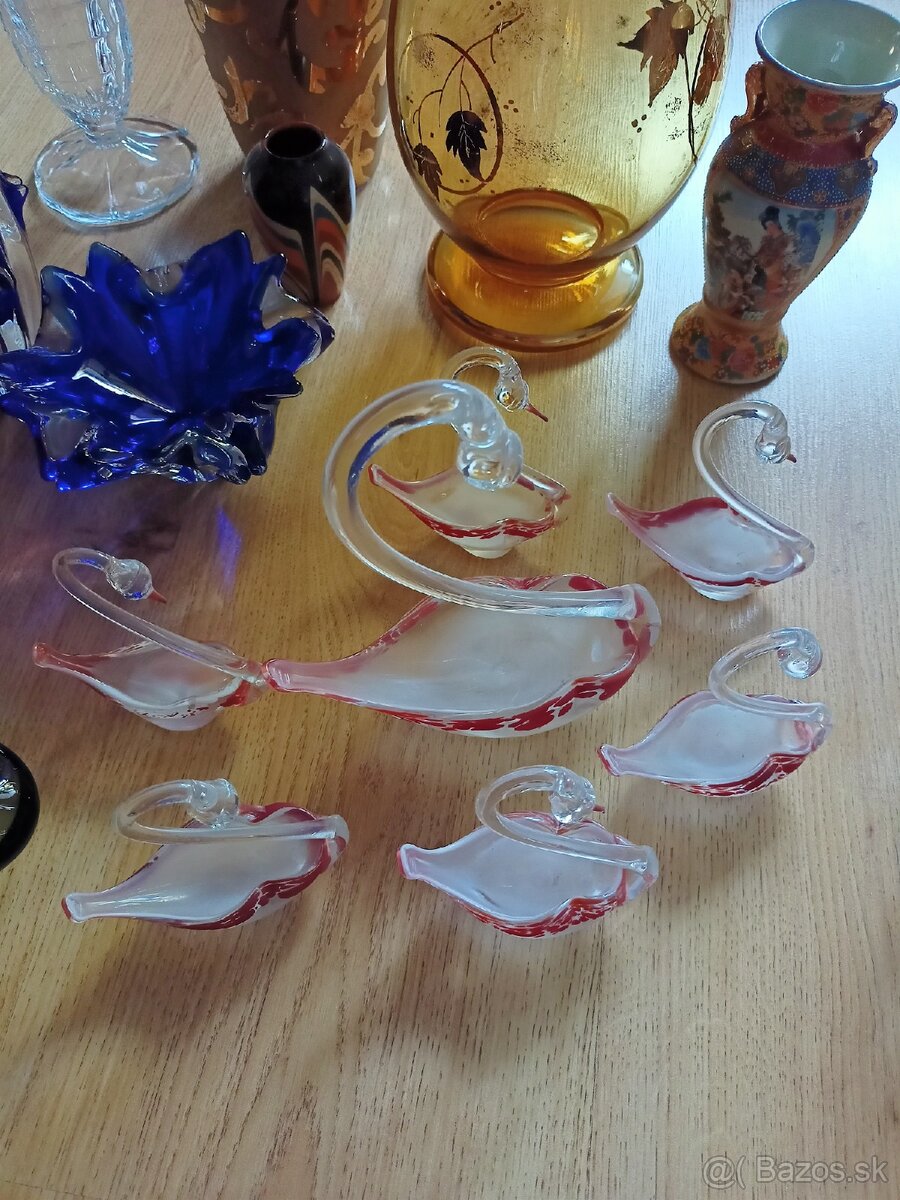 Retro vázy, popolníky, labuďky... - 2