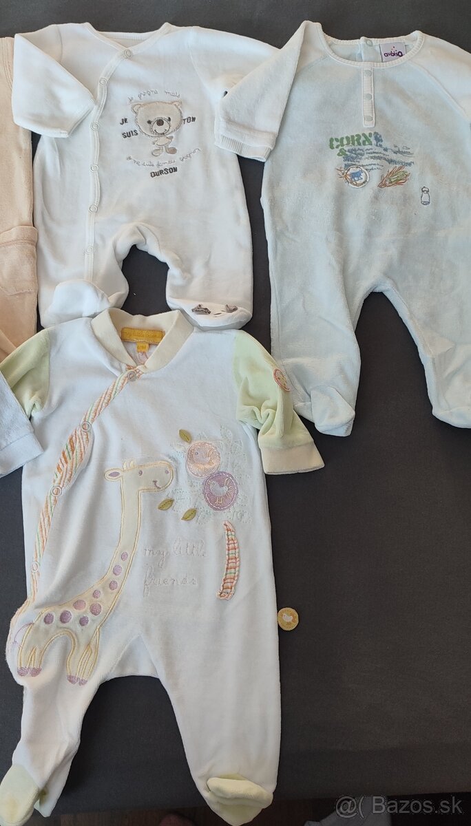 Froté teplé pyžamká/overaly pre bábätká - 2