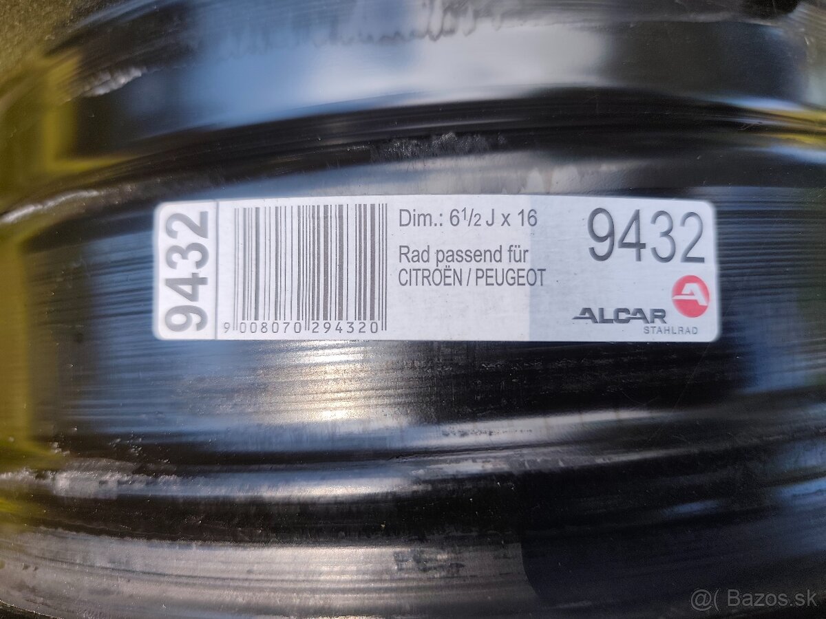 Predám plechové disky R16 4x108 - 2