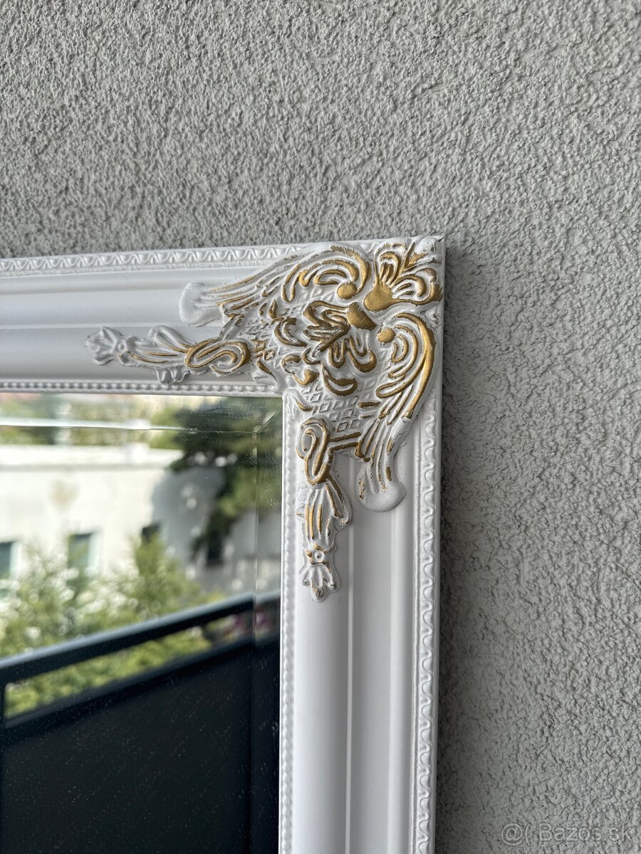 white mirror with gold details - 2