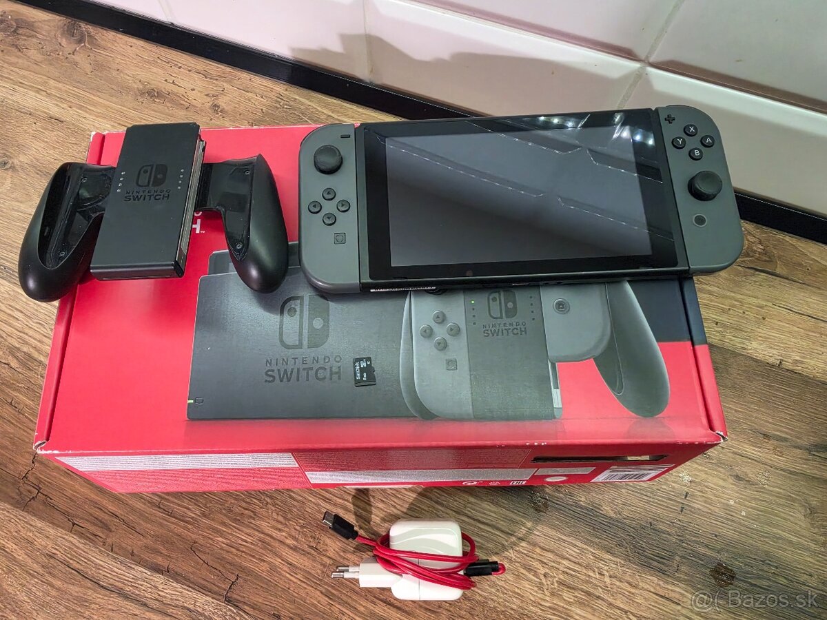 Predam v super stave Nintendo Switch, krabica, nabijacka - 2