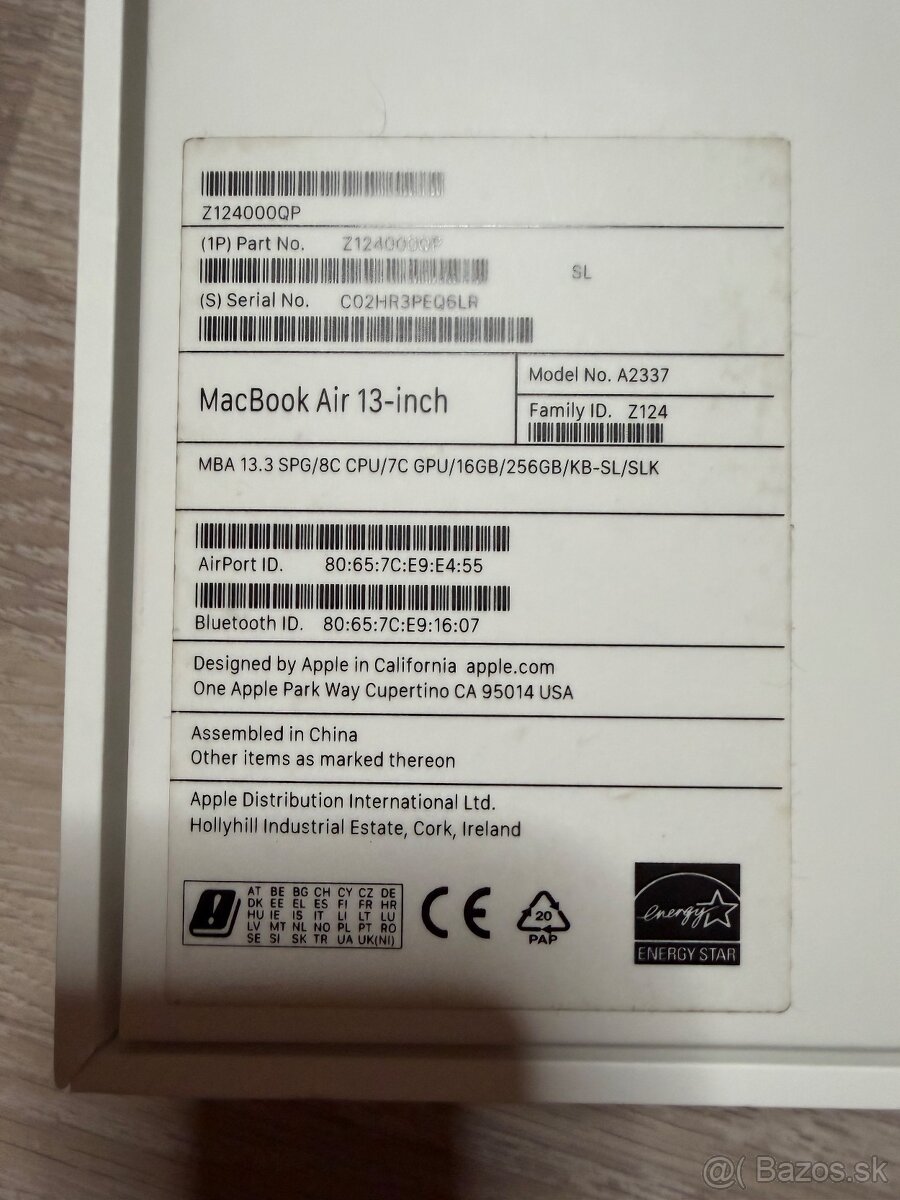 Apple MacBook Air M1 16GB RAM, 256GB - 2