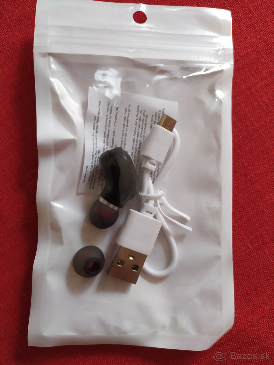 Predám bluetooth slúchadlo s usb káblom - 2