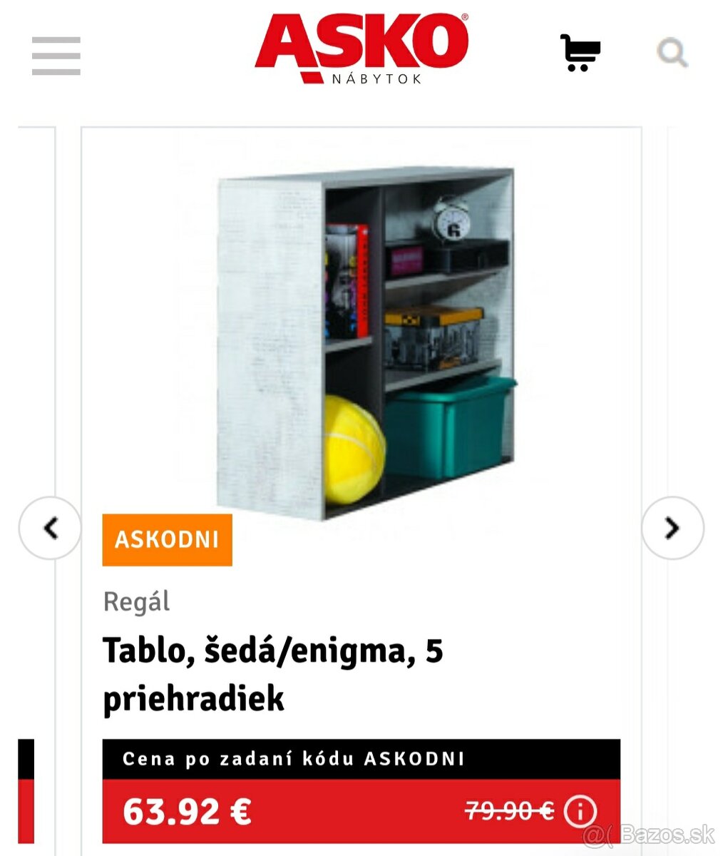 Regál ku posteli - 2