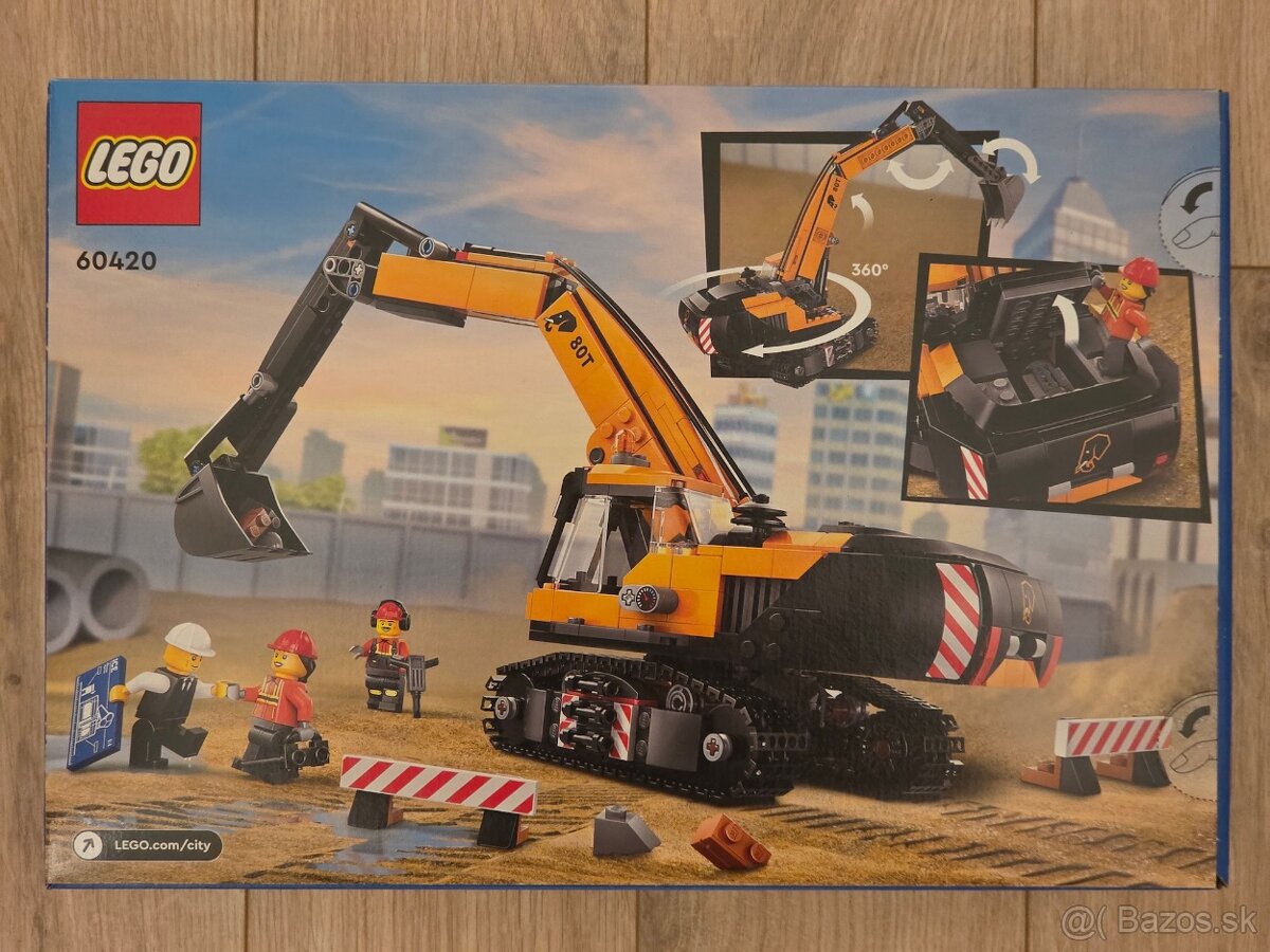 Lego City 60420 Žltý bager (Yellow Construction Excavator) - 2