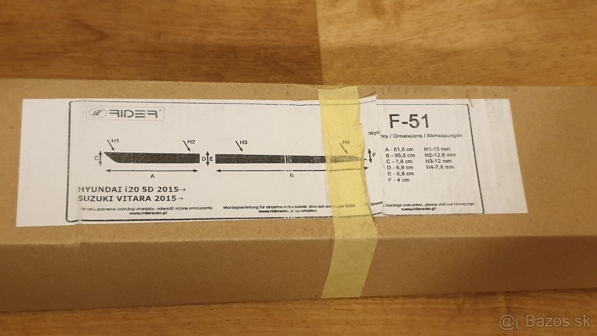 Dverová ochranná (okrasná) lišta Suzuki Vitara 2015+ (nová) - 2