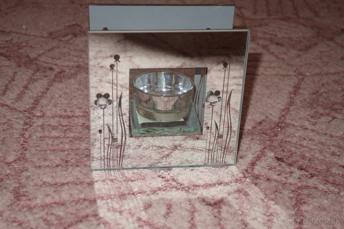 Svietnik na čajové sviečky so zrkadlom - 2