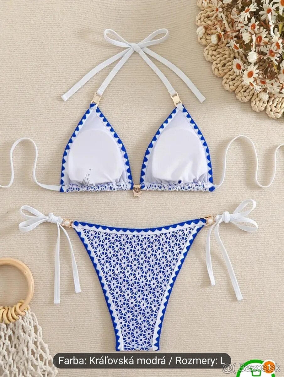 Dámske plavky nové veľkosť L kráľovská modrá - 2