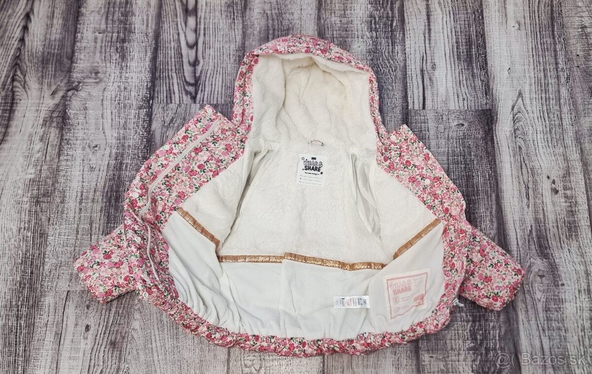 Zateplená nová zimná bundička veľkosť 116 - 2