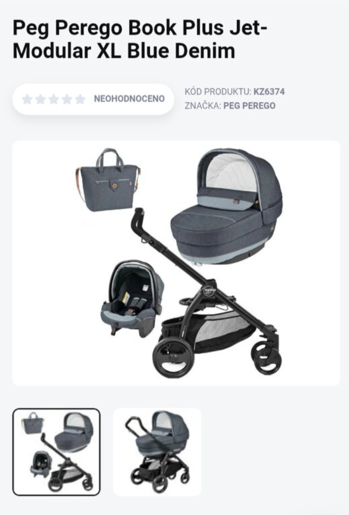 Peg Perego Book Plus Kočiar Blue Denim - 2