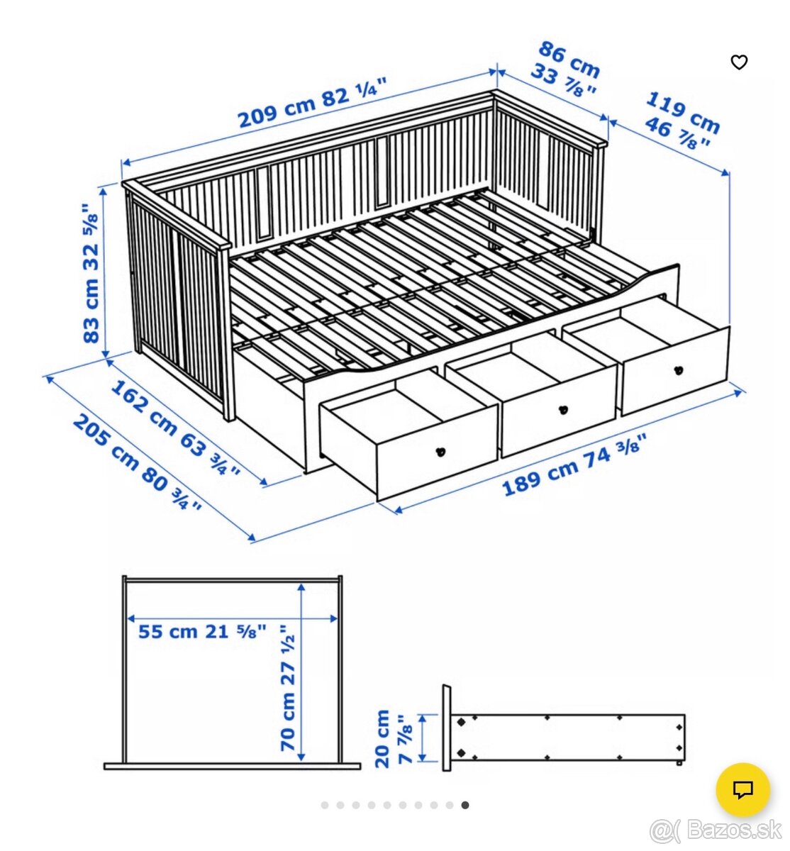 Hemnes postel ikea - 2