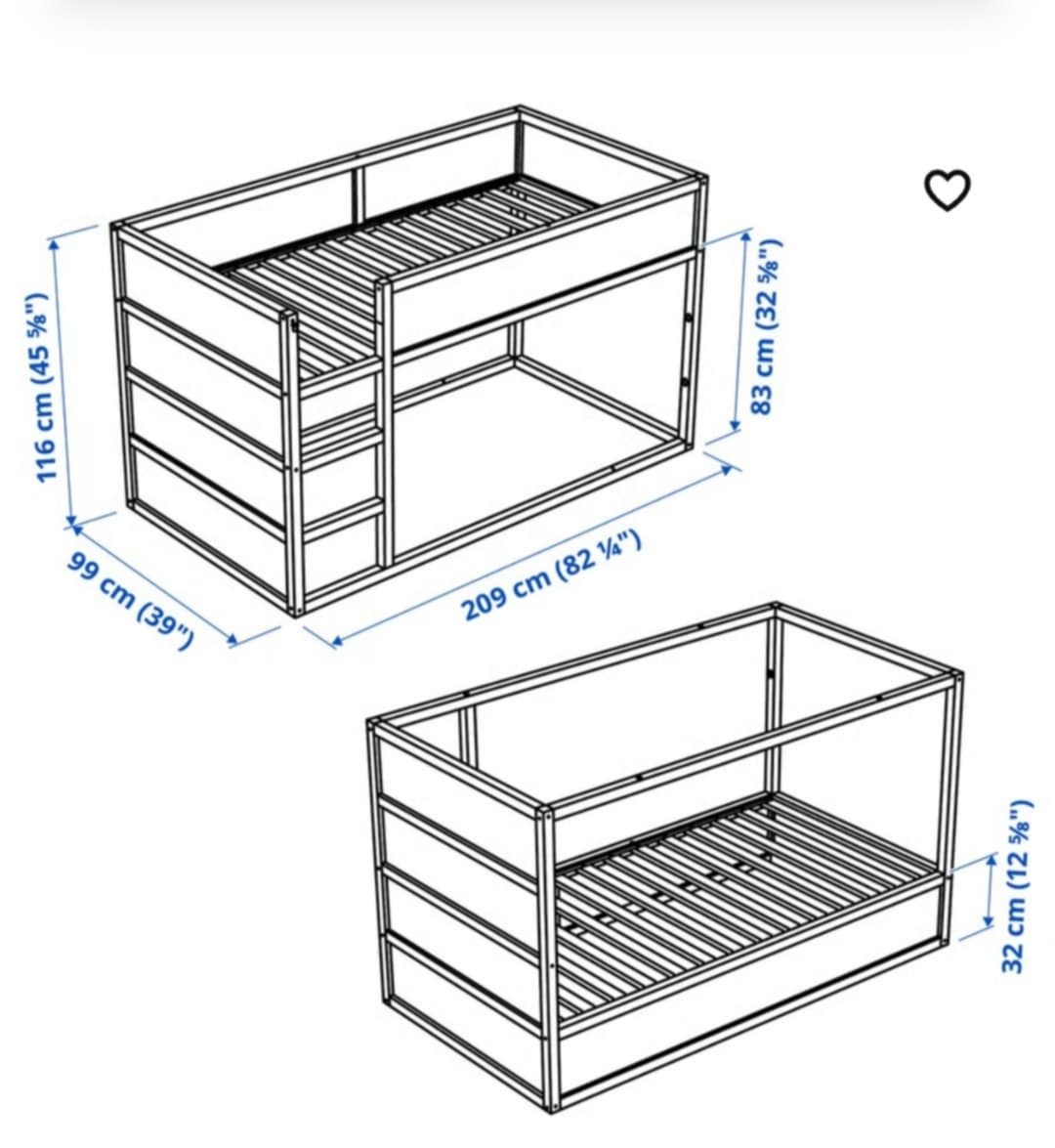 Detská posteľ 90x200 cm - obojstranná - 2