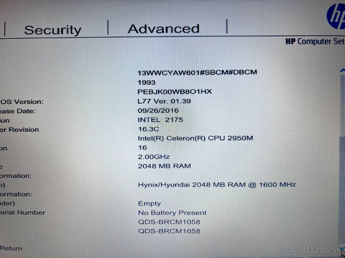 Predám funkčnú použitú matičnú dosku do notebooku HP 650 G1. - 2