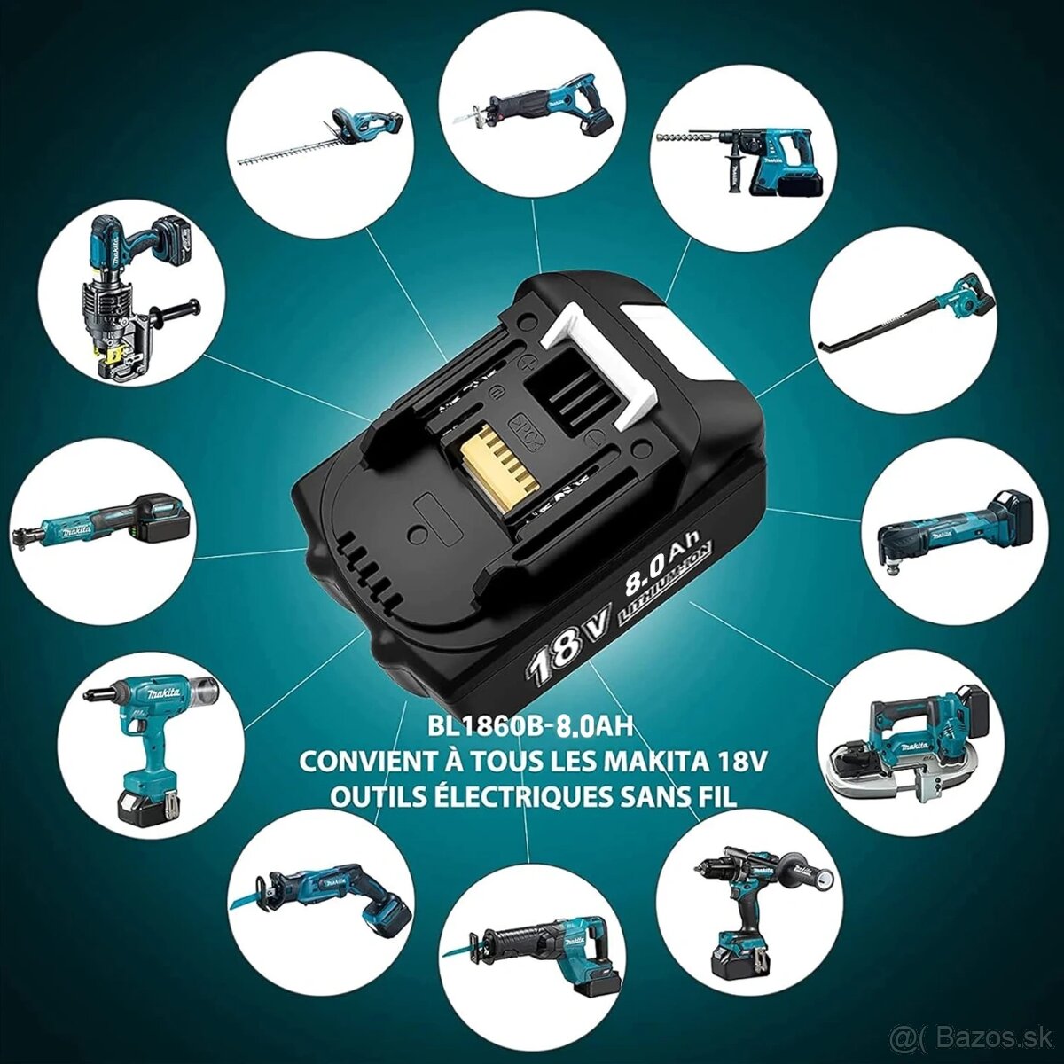 Aku bateria pre Makita 18v 8.0Ah - 2