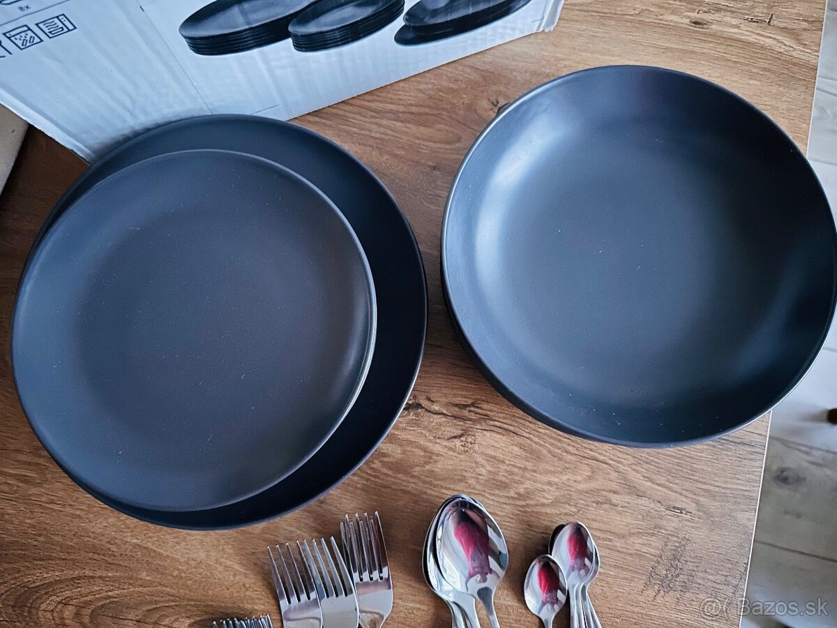 Suprava tanierov + priborova sada - 2