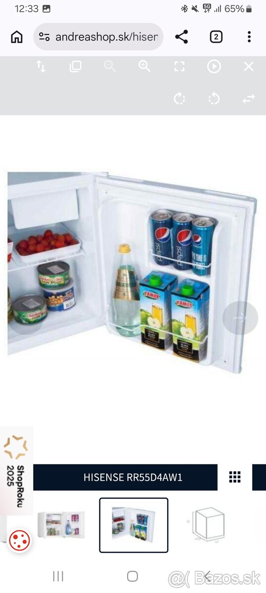Mini chladnička Hisense RR55D4AW1 - 2