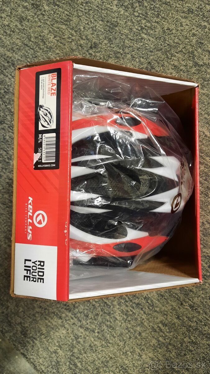 Cyklo prilba Kellys BLAZE white-red M/L - 2