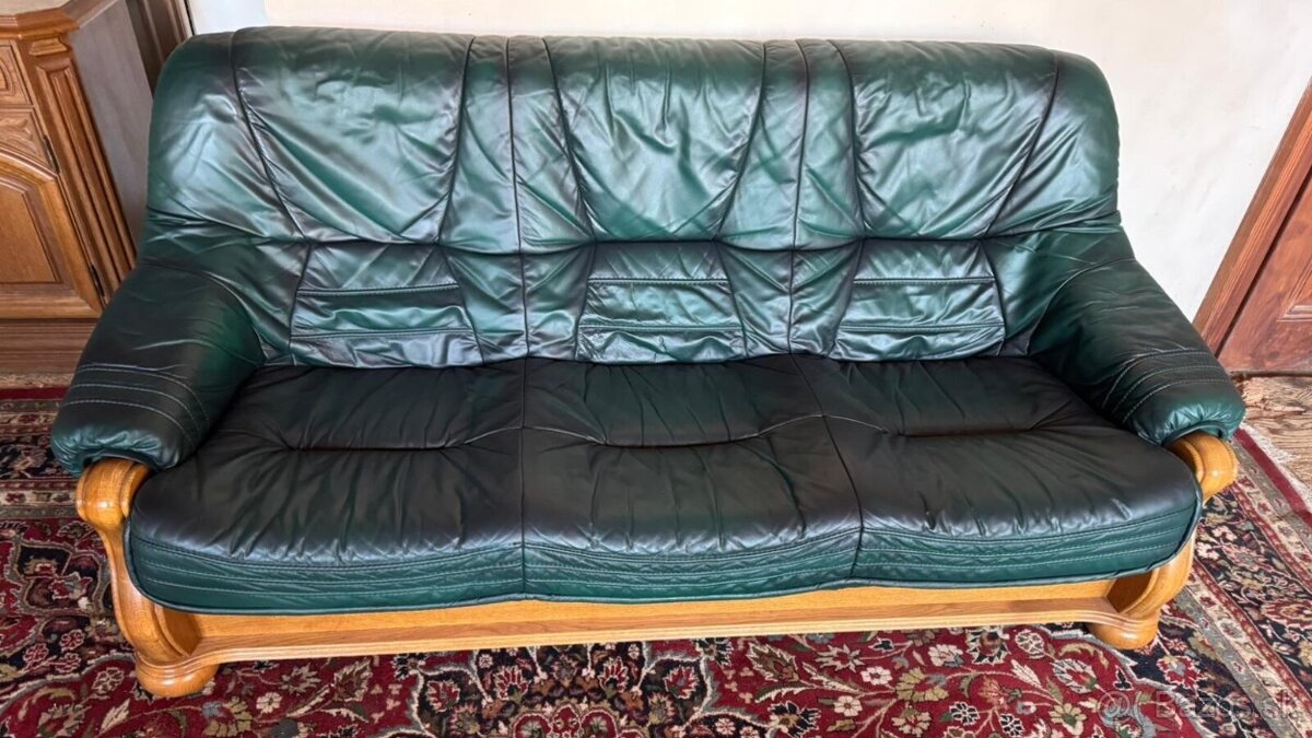 Rustikální kožená sedačka,6086 - 2