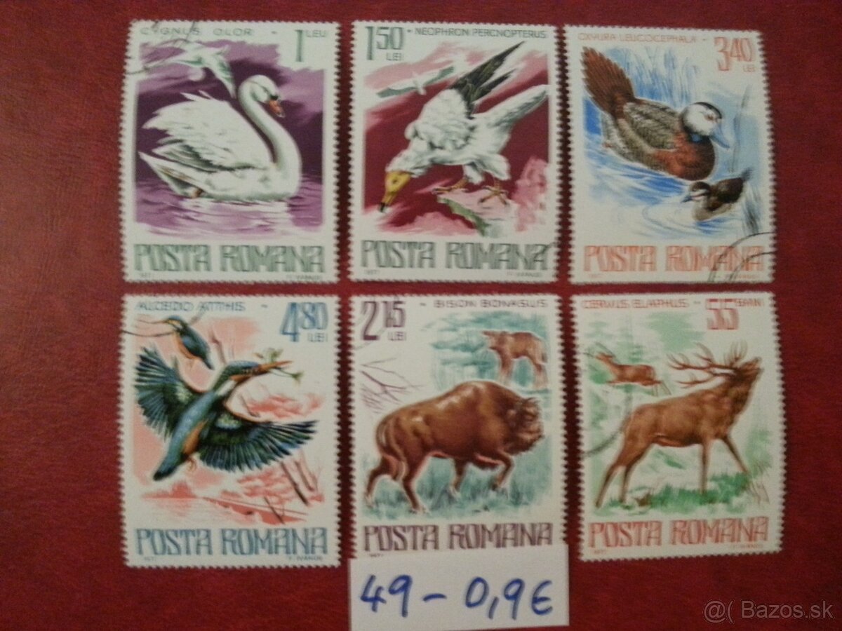 Postove znamky zvierata - 2