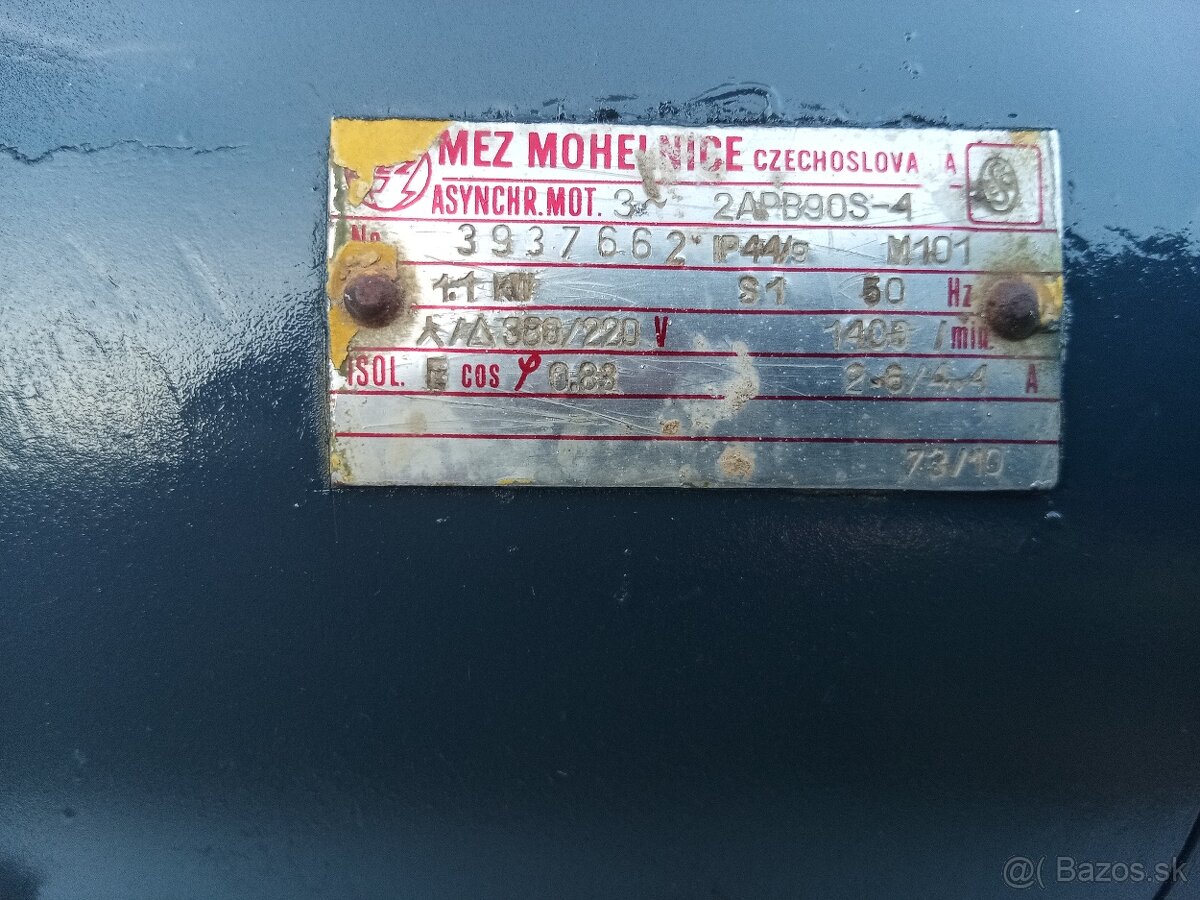 Elektromotor 1,1kW , 1400ot. s brzdou - 2