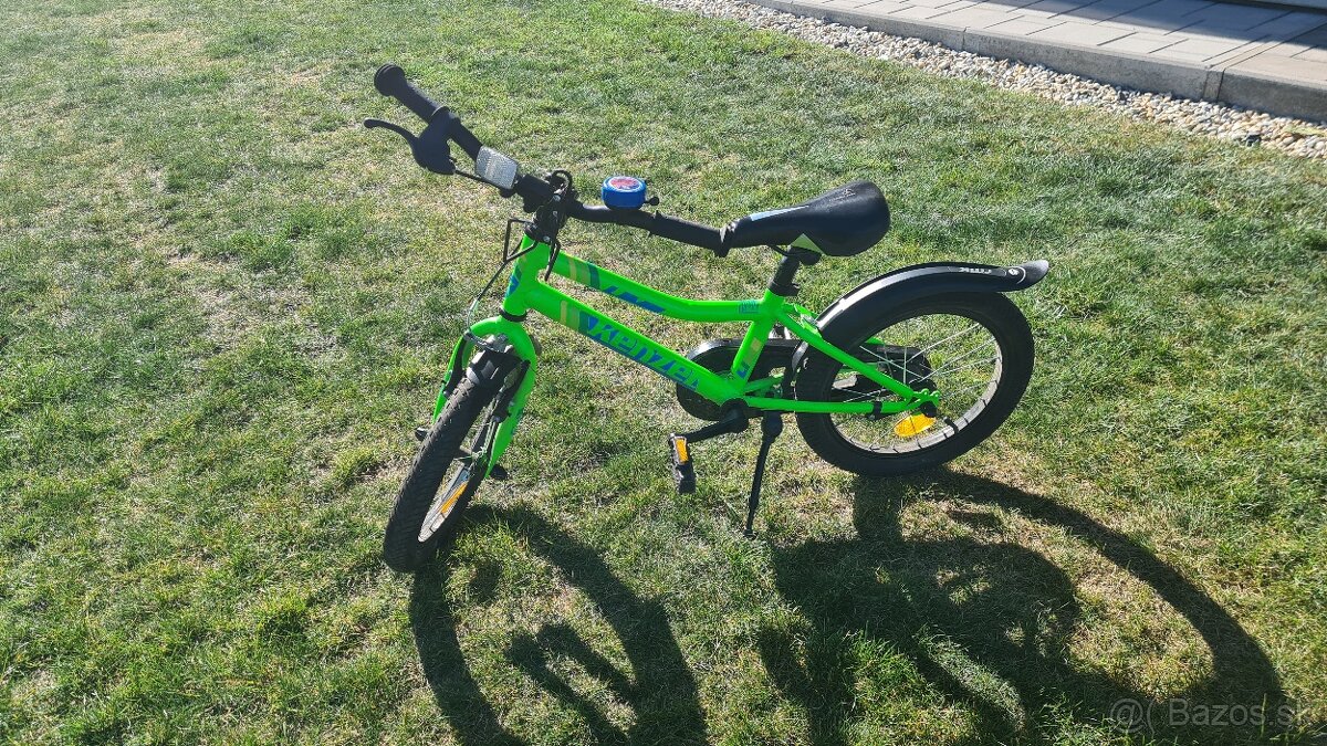 Predám detský bicykel KENZEL (16") – Zelený + plná výbava - 2